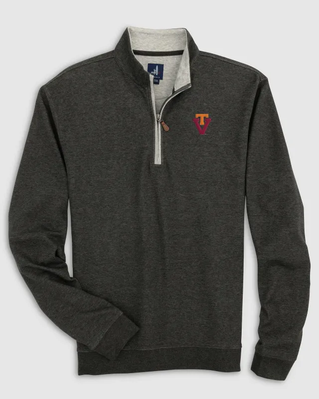 Virginia Tech Sully 1/4 Zip - Vault Logo sold by Johnnie-O