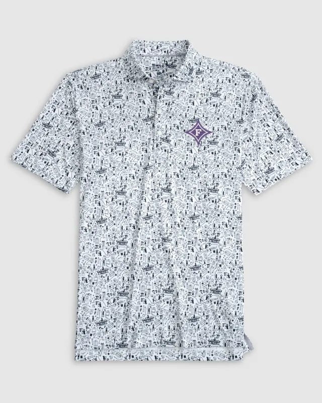 Furman Hoop There It Is Printed Performance Jersey Polo sold by Johnnie-O