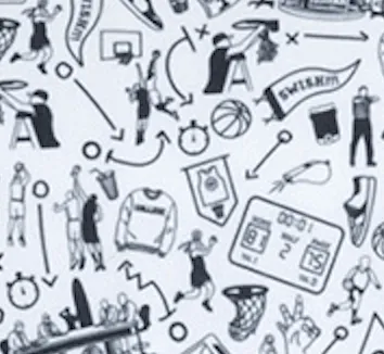 Fordham Hoop There It Is Printed Performance Jersey Polo sold by Johnnie-O product image thumbnail 2