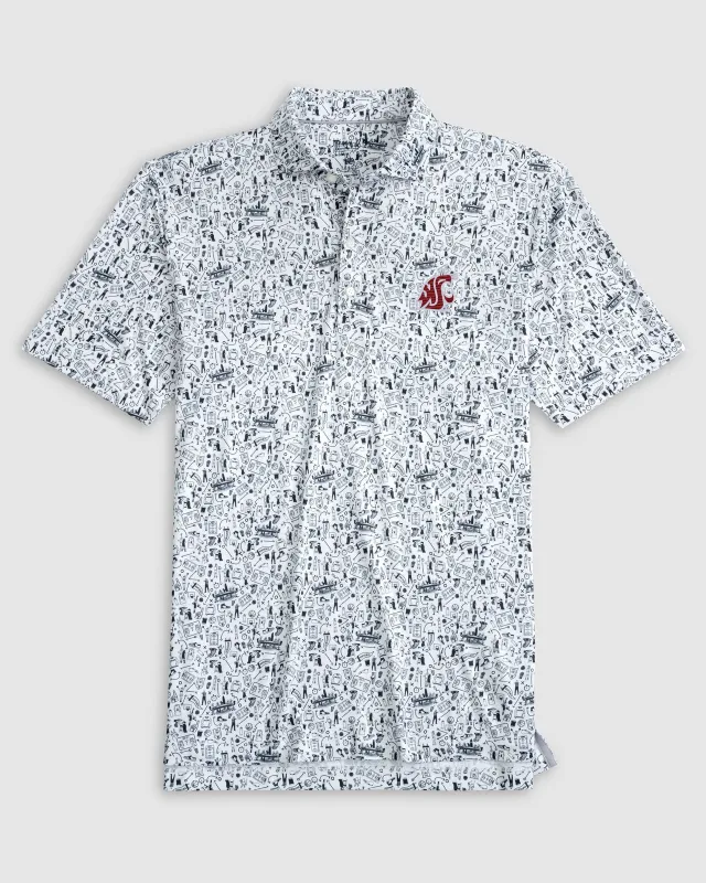 Washington State Hoop There It Is Printed Performance Jersey Polo sold by Johnnie-O