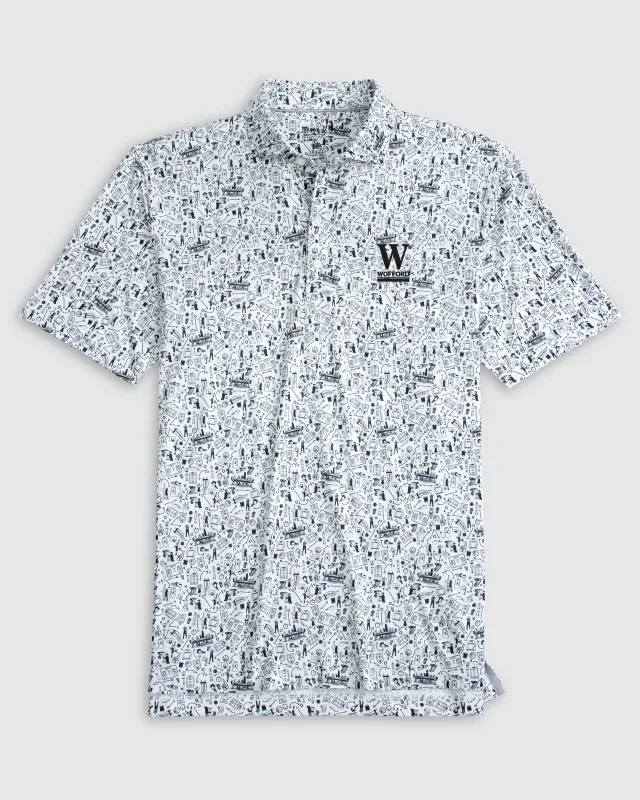 Wofford Hoop There It Is Printed Performance Jersey Polo sold by Johnnie-O