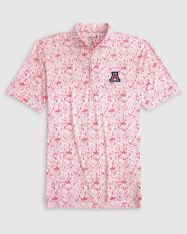 Arizona Hoop There It Is Printed Performance Jersey Polo sold by Johnnie-O