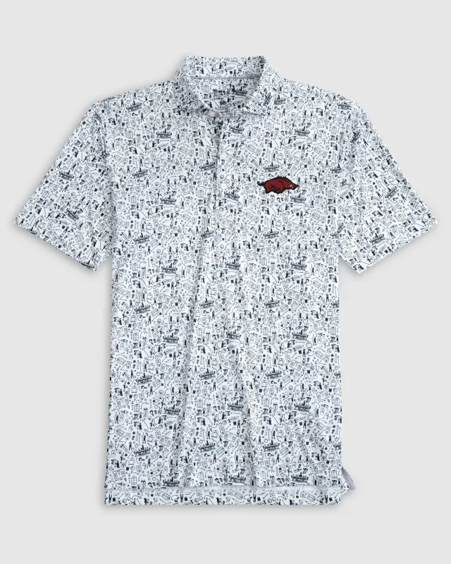 Arkansas Hoop There It Is Printed Performance Jersey Polo sold by Johnnie-O