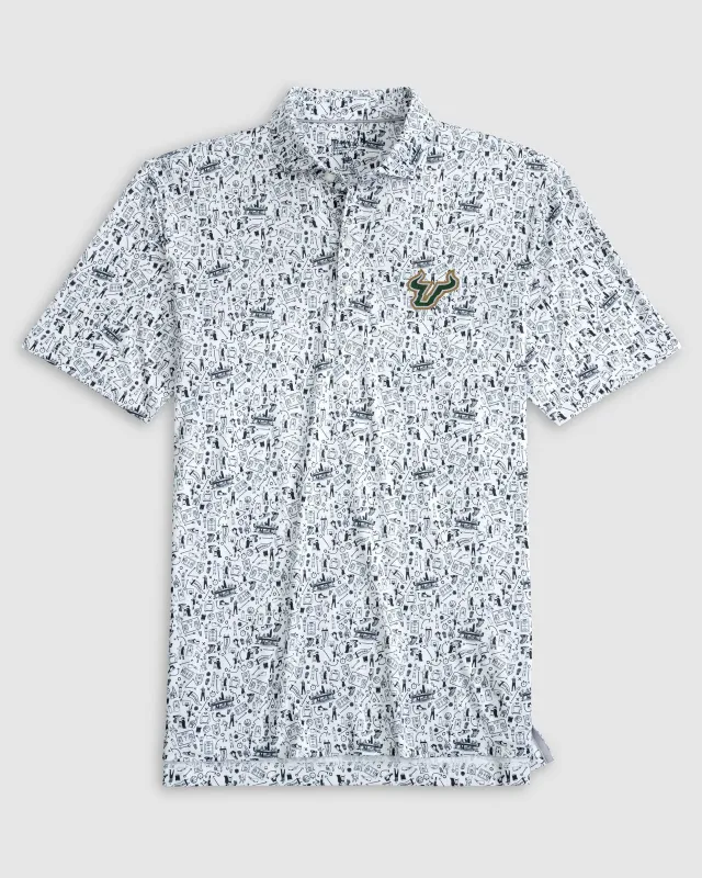 South Florida Hoop There It Is Printed Performance Jersey Polo sold by Johnnie-O