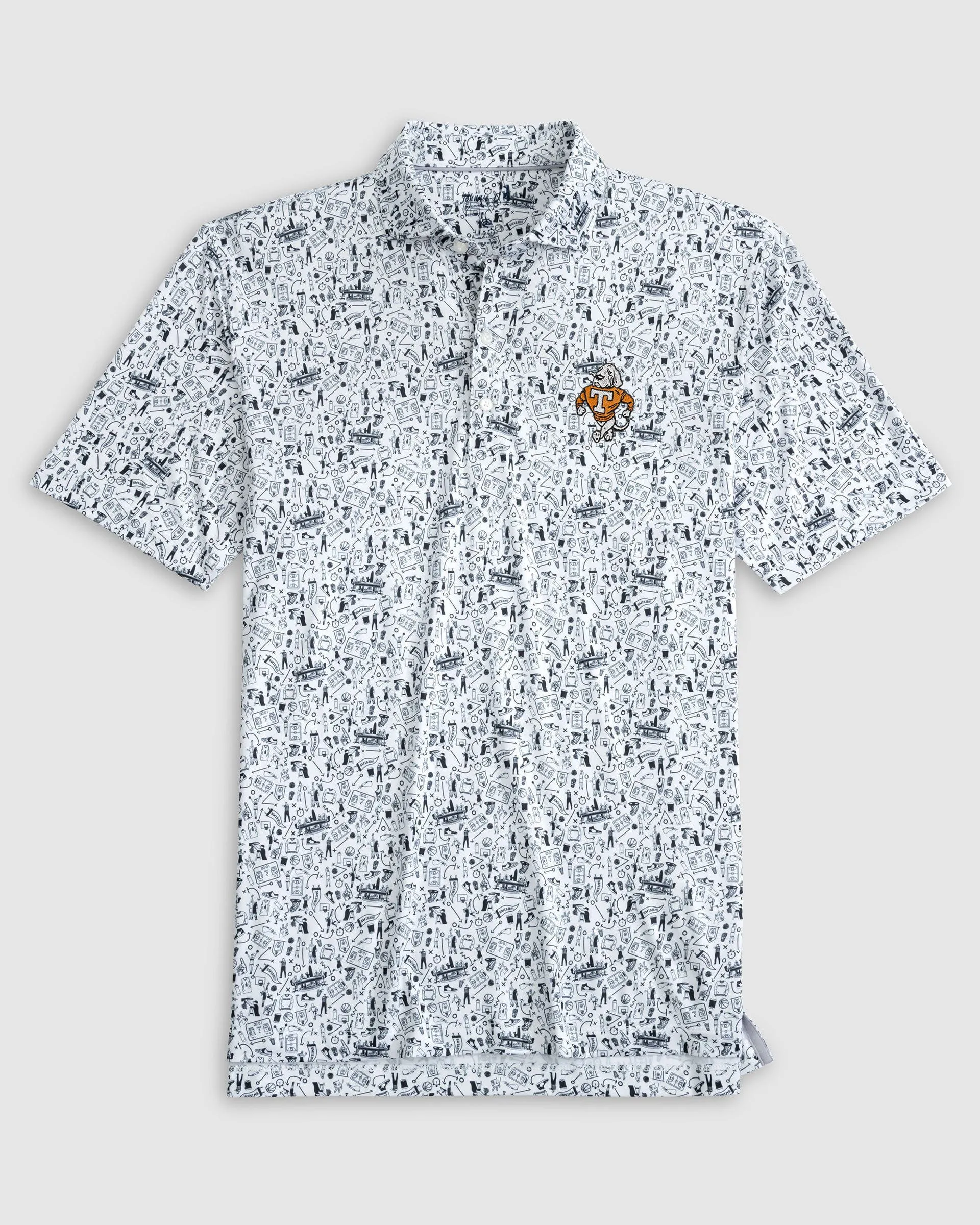 Tennessee Hoop There It Is Printed Performance Jersey Polo - Vault Logo sold by Johnnie-O