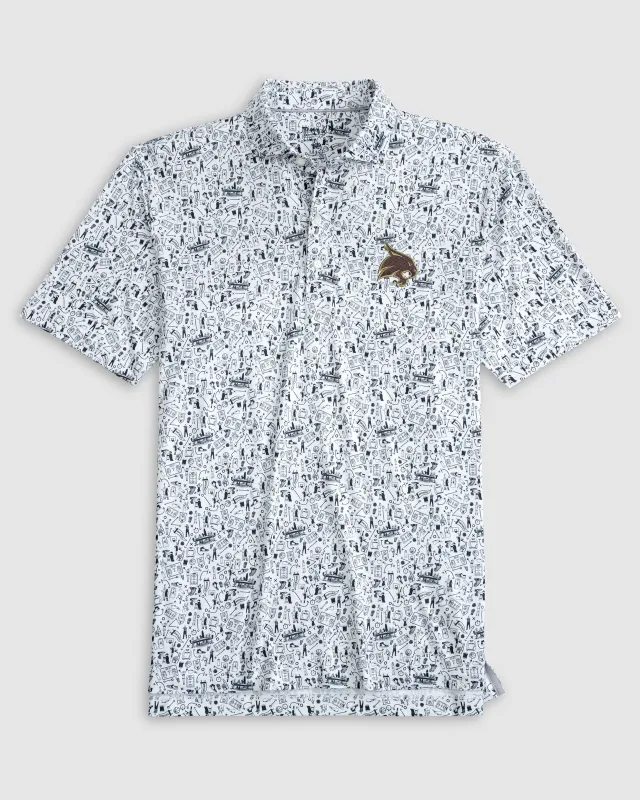 Texas State Hoop There It Is Printed Performance Jersey Polo sold by Johnnie-O