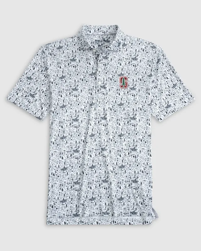 Stanford Hoop There It Is Printed Performance Jersey Polo sold by Johnnie-O
