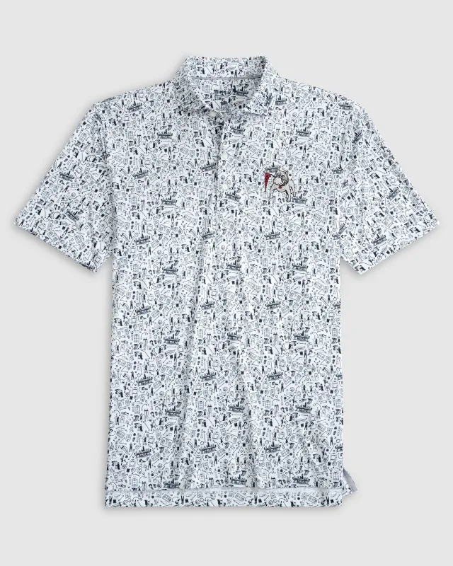 Georgia Hoop There It Is Printed Performance Jersey Polo - Vault Logo sold by Johnnie-O