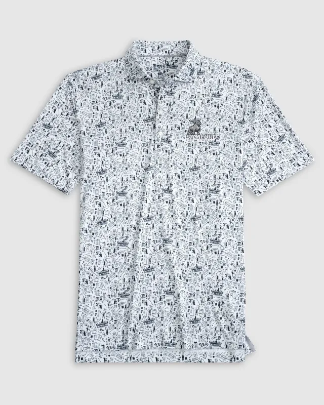 Samford Hoop There It Is Printed Performance Jersey Polo sold by Johnnie-O