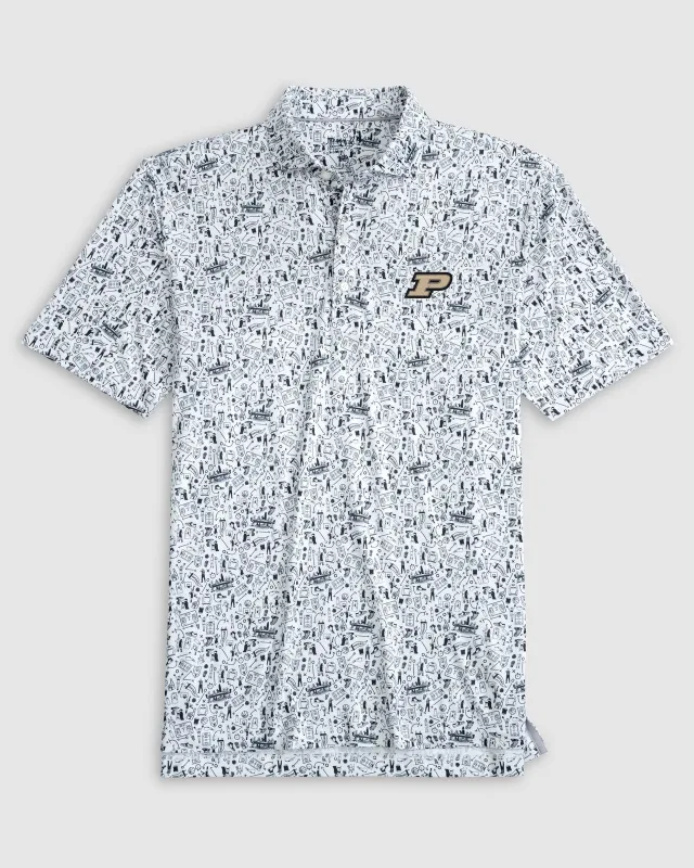 Purdue Hoop There It Is Printed Performance Jersey Polo sold by Johnnie-O