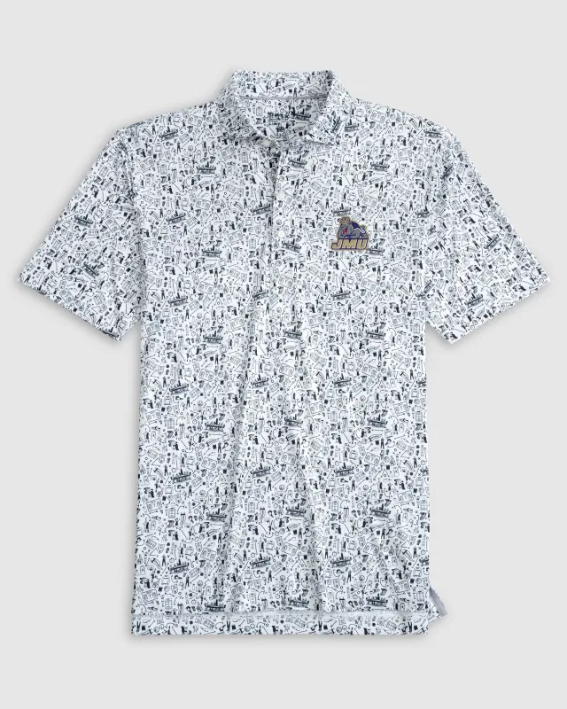 James Madison Hoop There It Is Printed Performance Jersey Polo - Duke Dog Logo sold by Johnnie-O