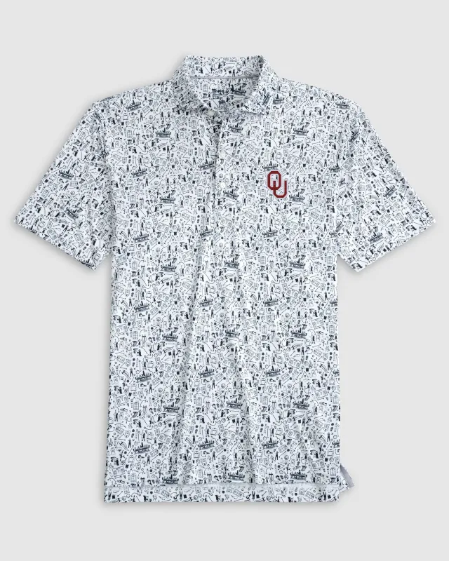 Oklahoma Hoop There It Is Printed Performance Jersey Polo sold by Johnnie-O