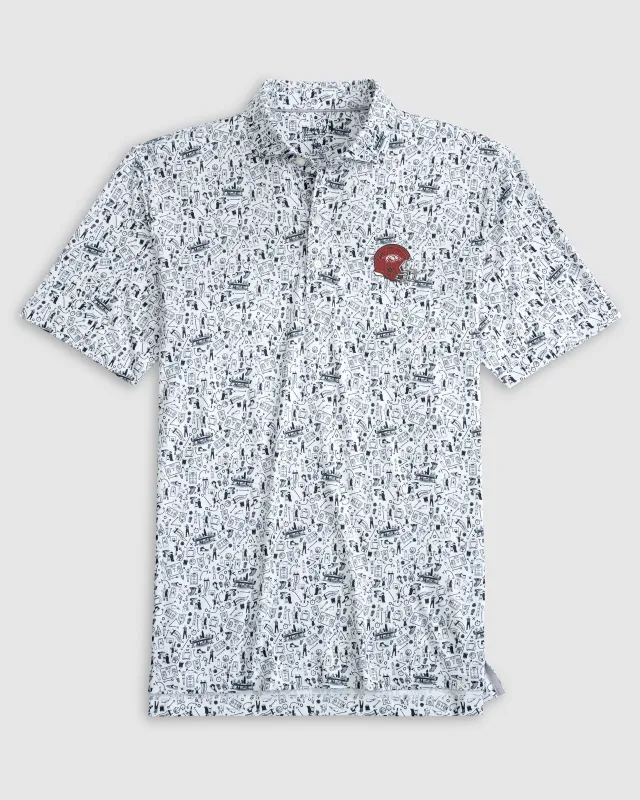 Arkansas Hoop There It Is Printed Performance Jersey Polo - Helmet Logo sold by Johnnie-O