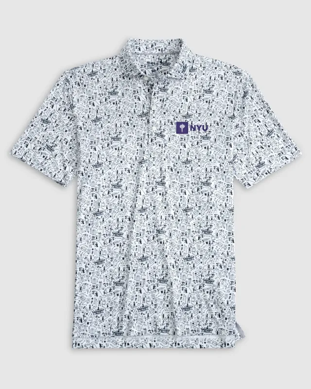 New York Hoop There It Is Printed Performance Jersey Polo sold by Johnnie-O
