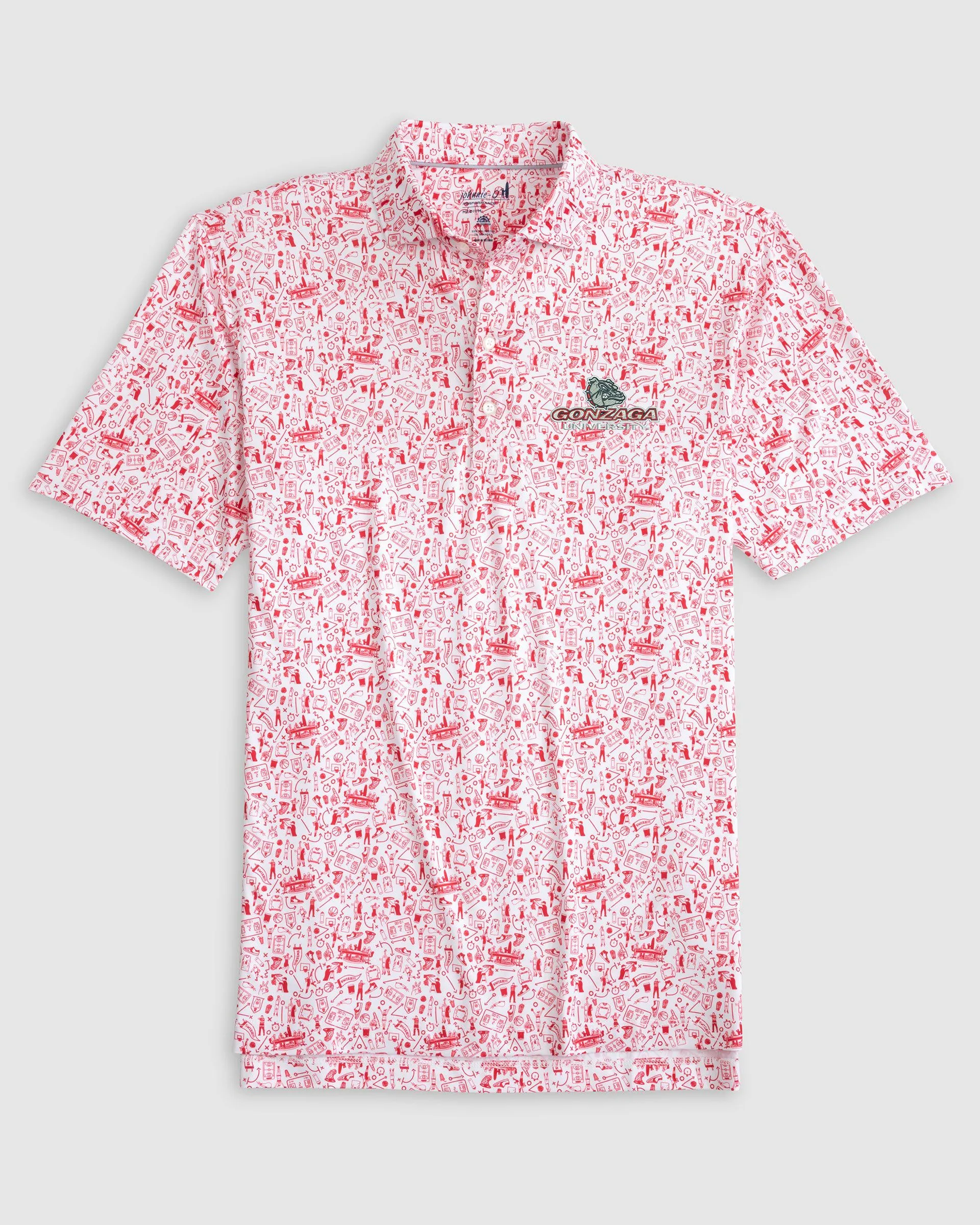 Gonzaga Hoop There It Is Printed Performance Jersey Polo - Script Logo sold by Johnnie-O product image thumbnail 2