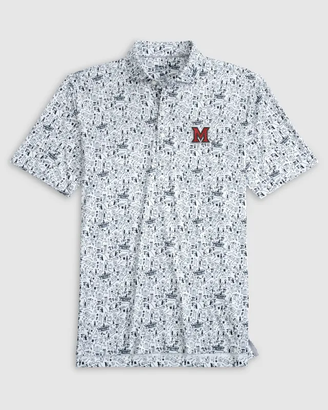 Miami Ohio Hoop There It Is Printed Performance Jersey Polo sold by Johnnie-O