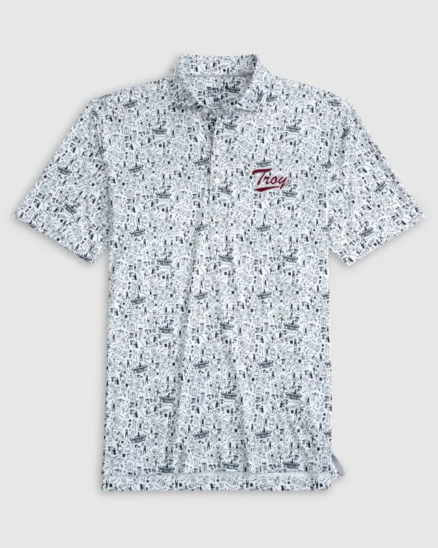 Troy Hoop There It Is Printed Performance Jersey Polo - Script Logo sold by Johnnie-O