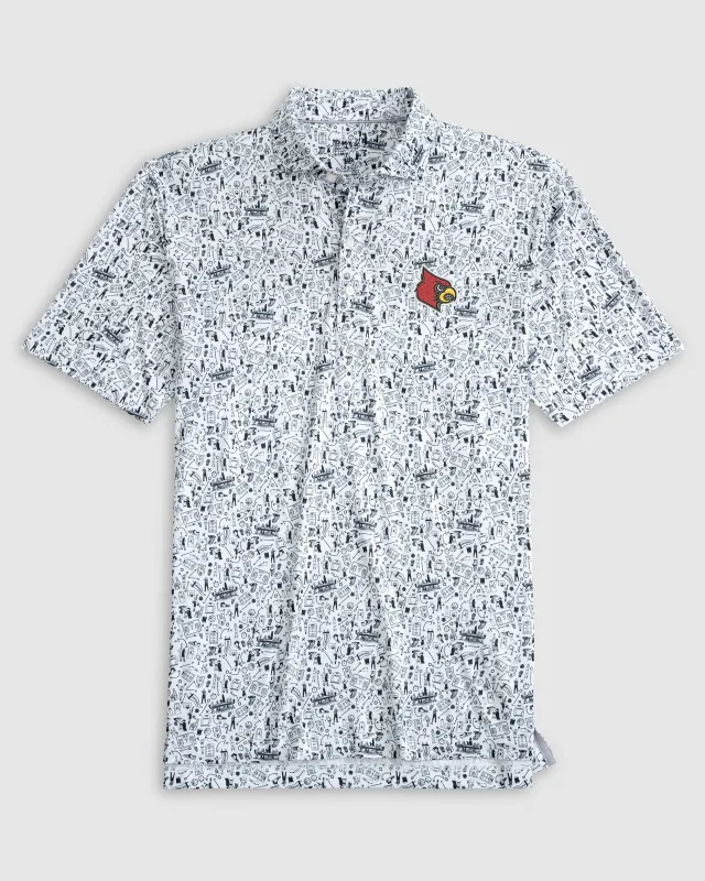 Louisville Hoop There It Is Printed Performance Jersey Polo sold by Johnnie-O
