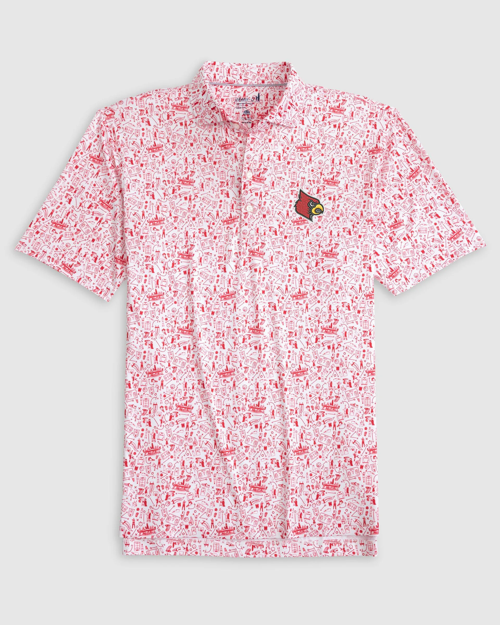 Louisville Hoop There It Is Printed Performance Jersey Polo sold by Johnnie-O product image thumbnail 2