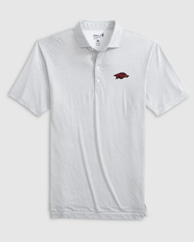 Arkansas Tee Time Printed Performance Jersey Polo sold by Johnnie-O