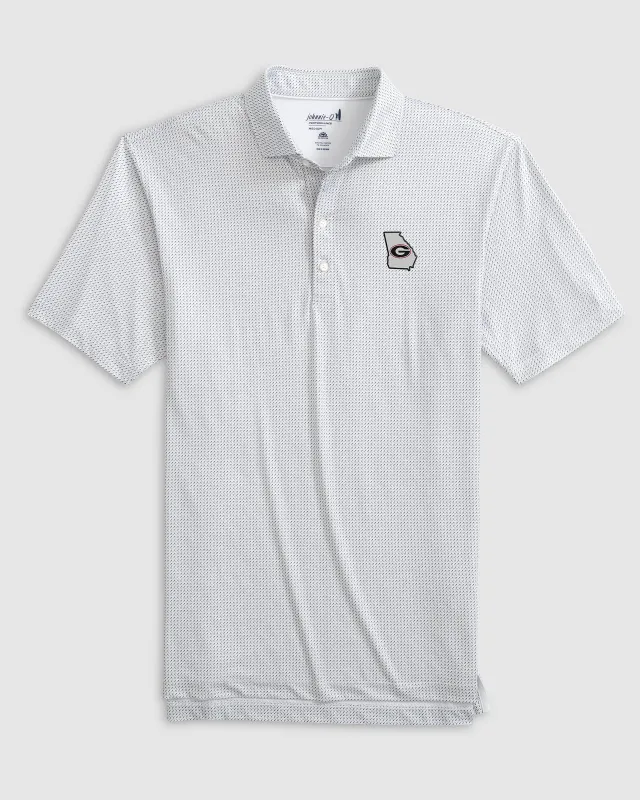 Georgia Tee Time Printed Performance Jersey Polo - State Logo sold by Johnnie-O