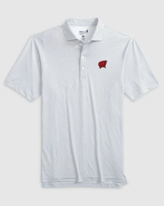 Wisconsin Tee Time Printed Performance Jersey Polo sold by Johnnie-O