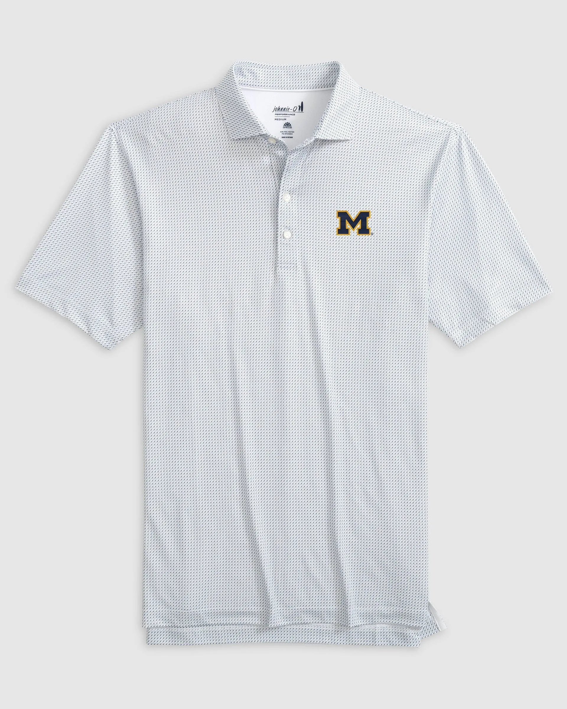 Michigan Tee Time Printed Performance Jersey Polo sold by Johnnie-O