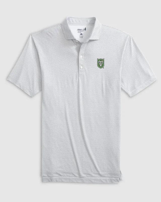 Tulane Tee Time Printed Performance Jersey Polo sold by Johnnie-O