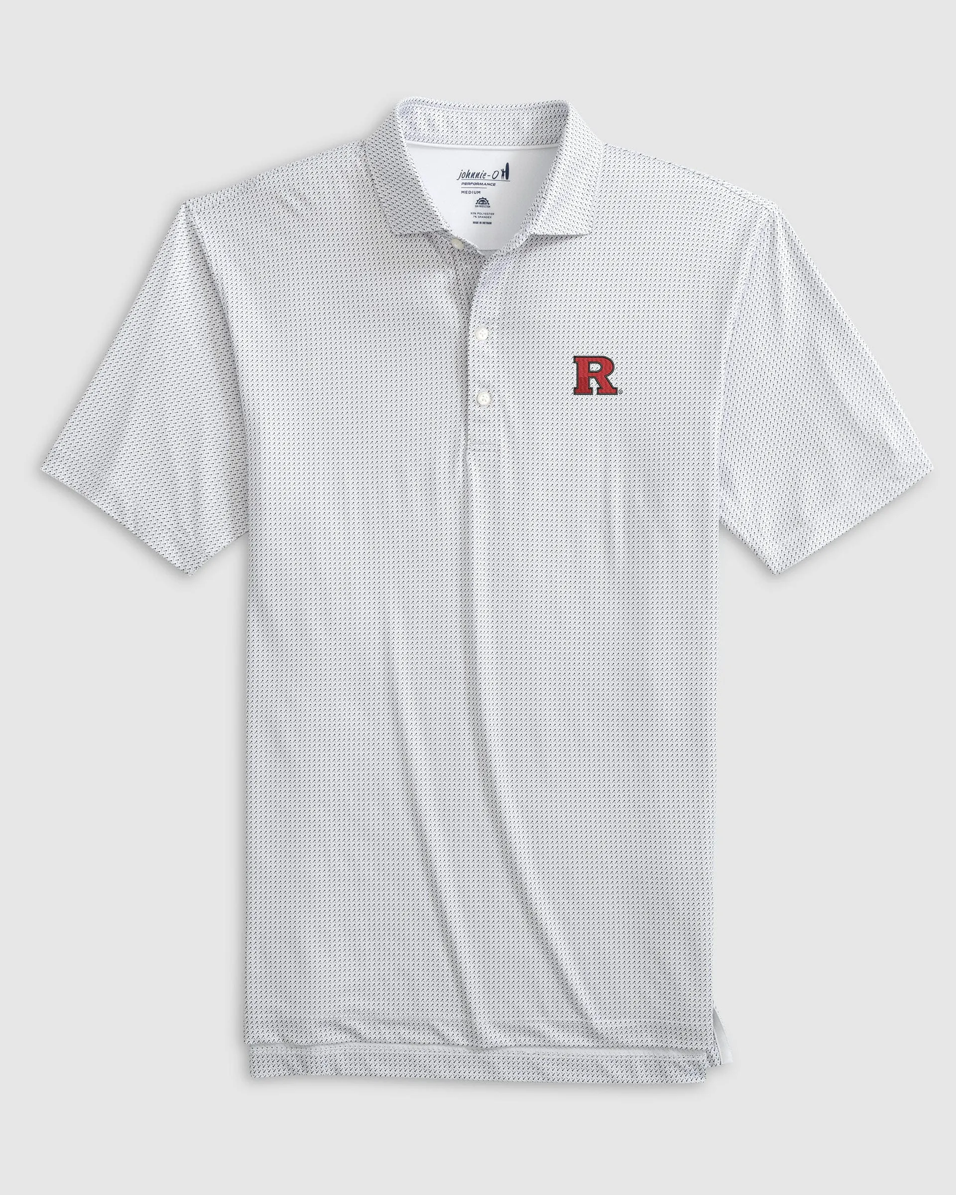 Rutgers Tee Time Printed Performance Jersey Polo sold by Johnnie-O