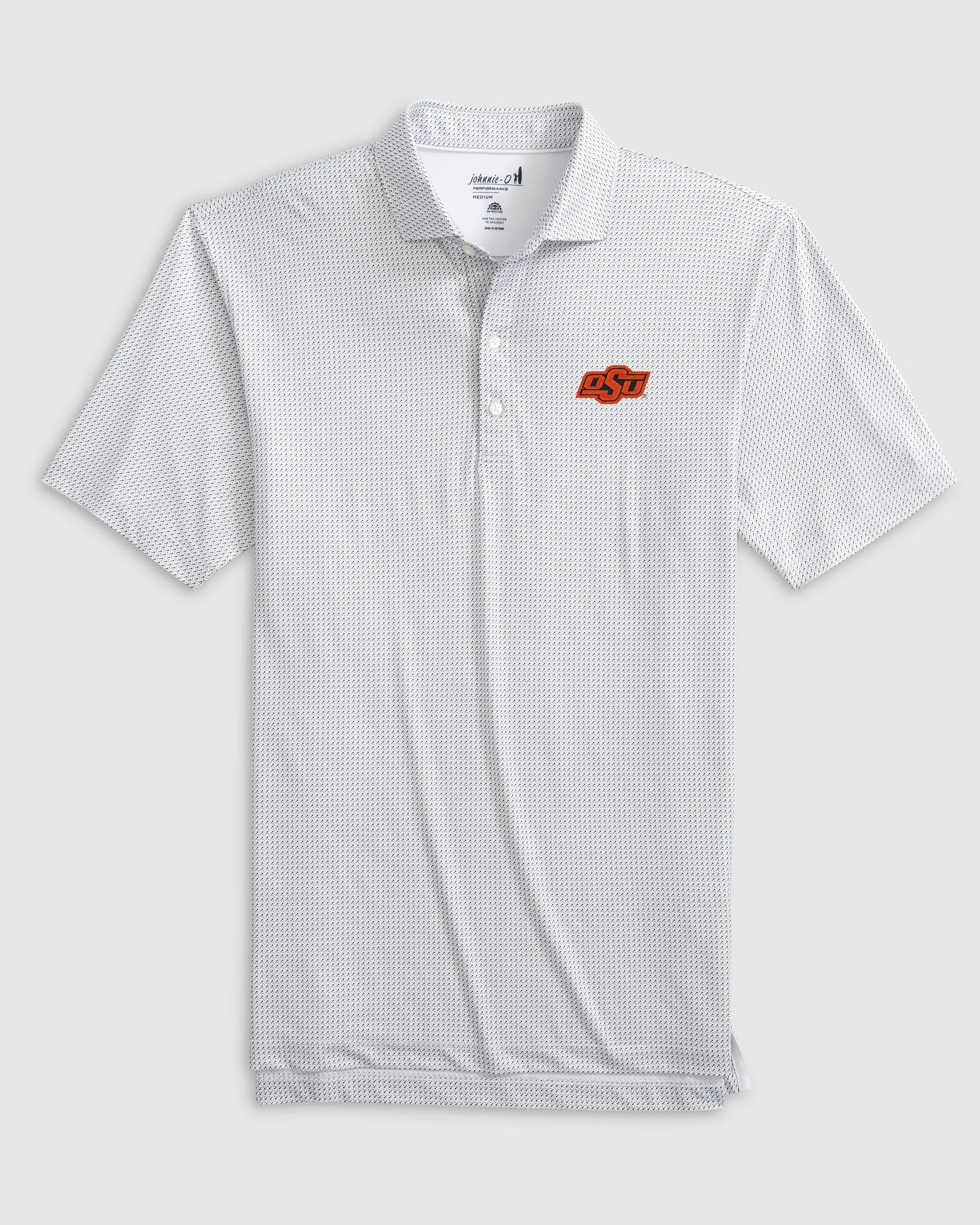 Oklahoma State Tee Time Printed Performance Jersey Polo sold by Johnnie-O