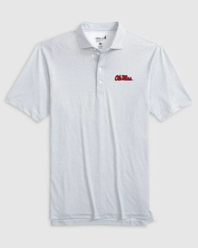 Ole Miss Tee Time Printed Performance Jersey Polo sold by Johnnie-O