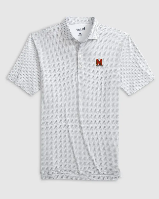 Maryland Tee Time Printed Performance Jersey Polo sold by Johnnie-O