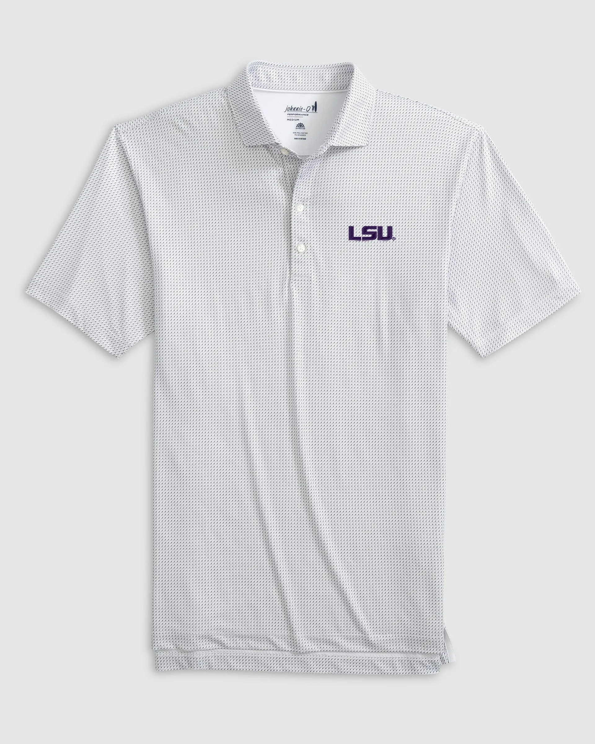 Louisiana State Tee Time Printed Performance Jersey Polo sold by Johnnie-O