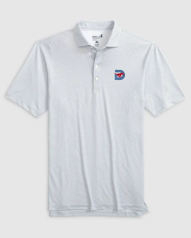 Southern Methodist Tee Time Printed Performance Jersey Polo - Triple D Logo sold by Johnnie-O