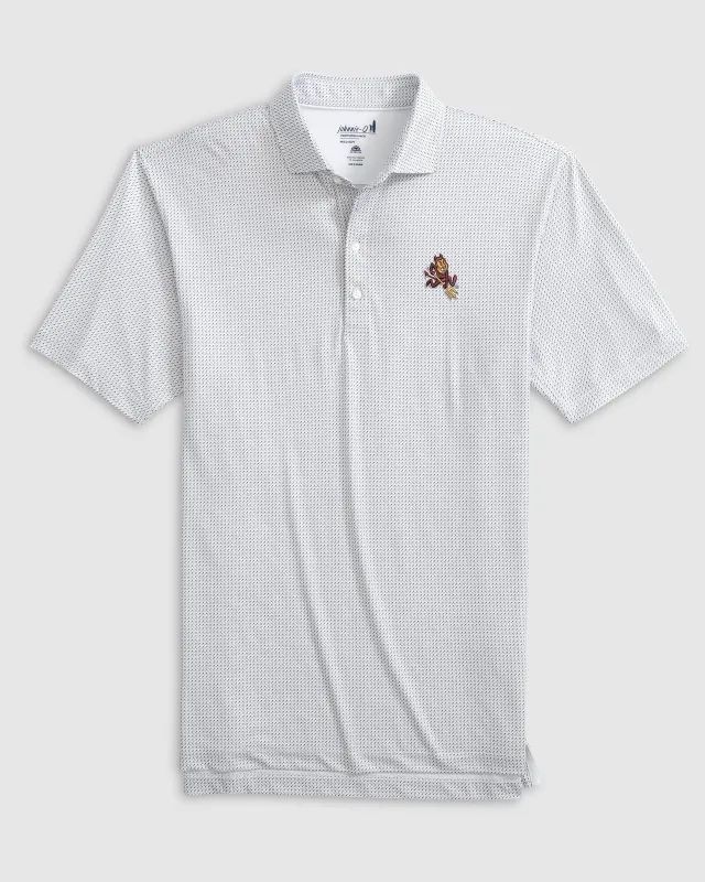 Arizona State Tee Time Printed Performance Jersey Polo - Sparky Logo sold by Johnnie-O