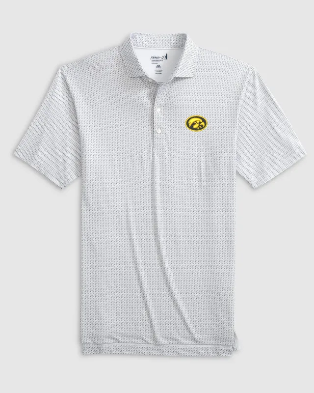 Iowa Tee Time Printed Performance Jersey Polo - Oval Logo sold by Johnnie-O