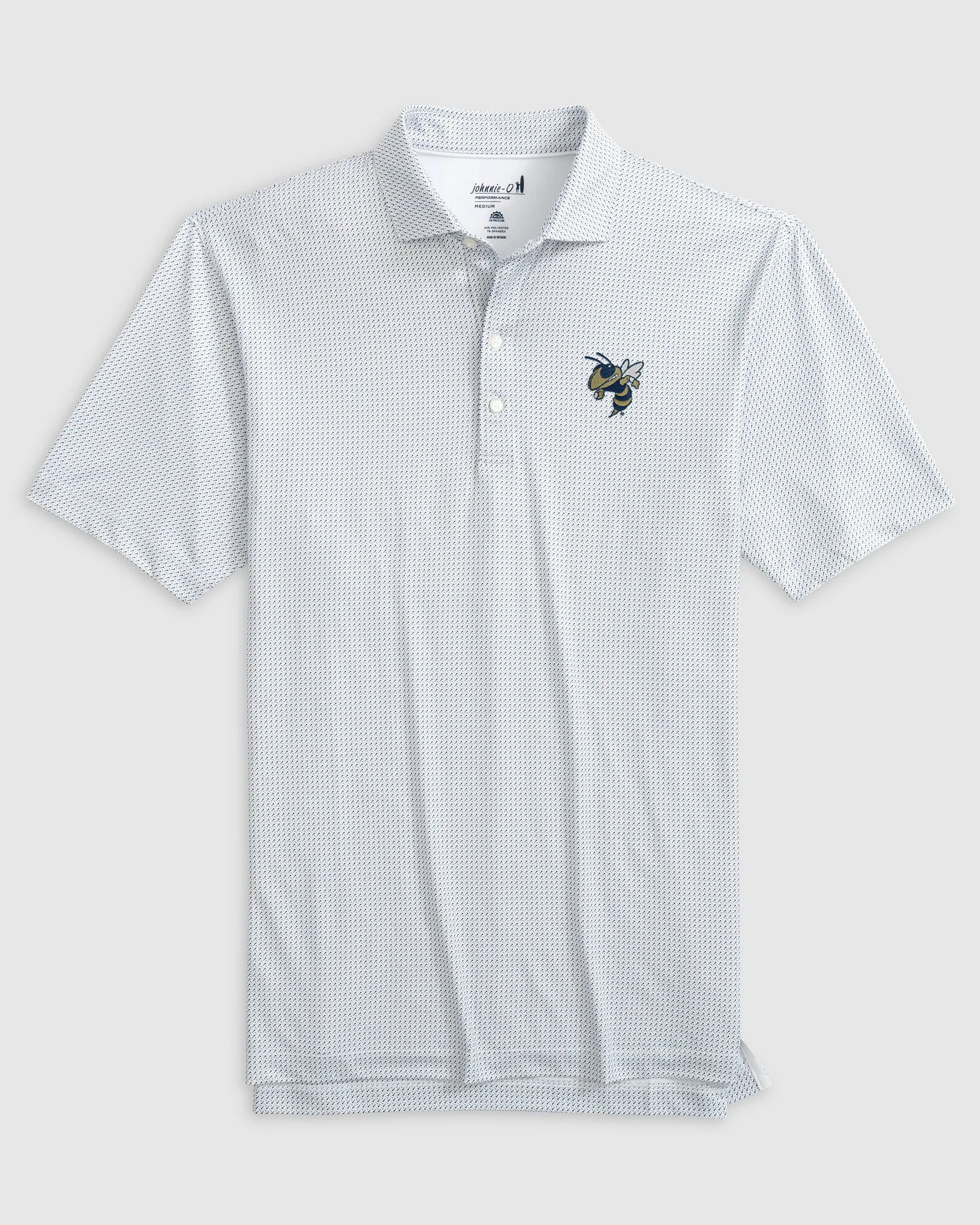 Georgia Tech Tee Time Printed Performance Jersey Polo - Buzz Logo sold by Johnnie-O