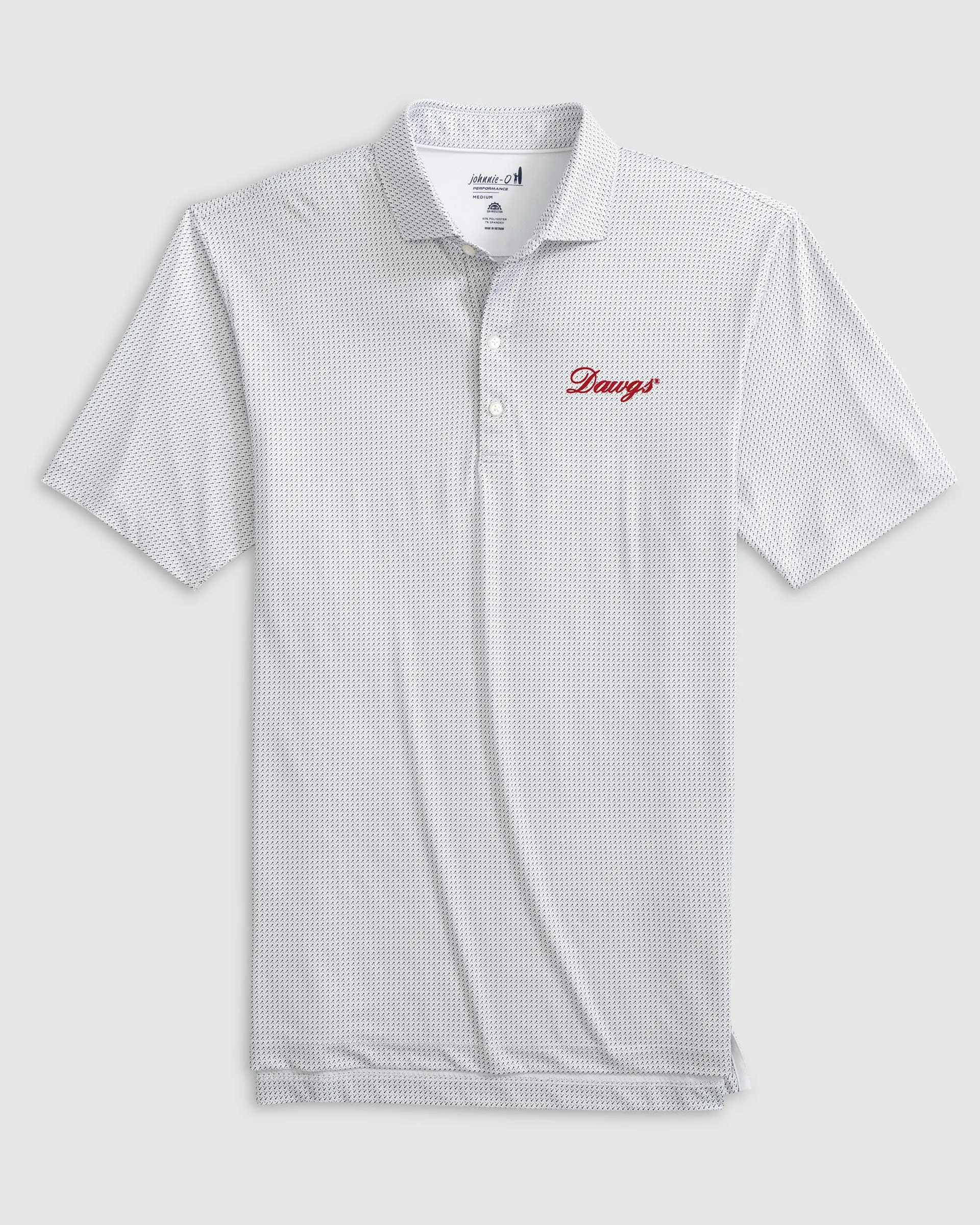 Georgia Tee Time Printed Performance Jersey Polo - Script Logo sold by Johnnie-O
