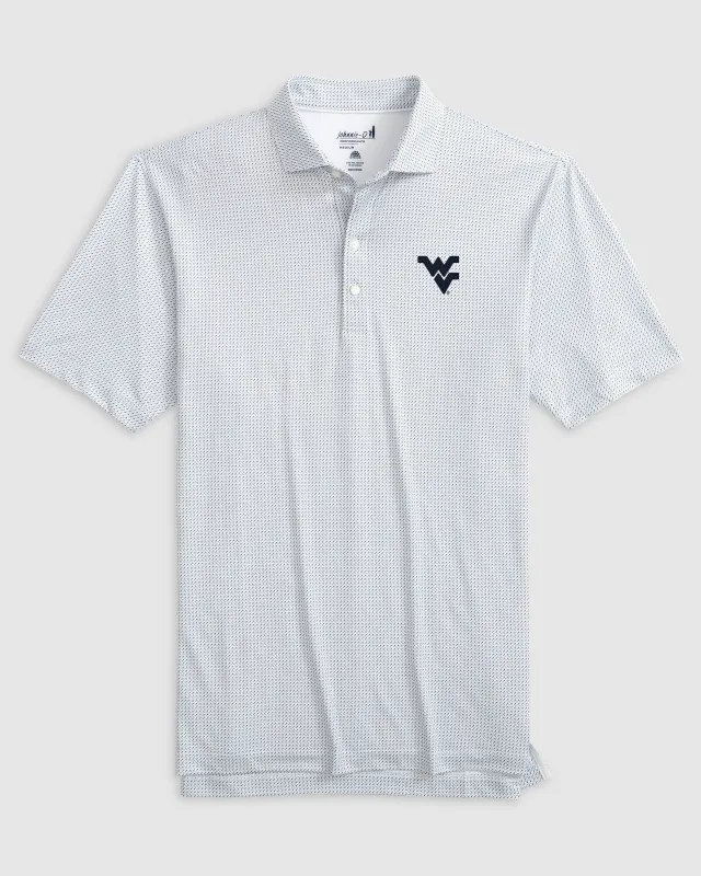 West Virginia Tee Time Printed Performance Jersey Polo sold by Johnnie-O