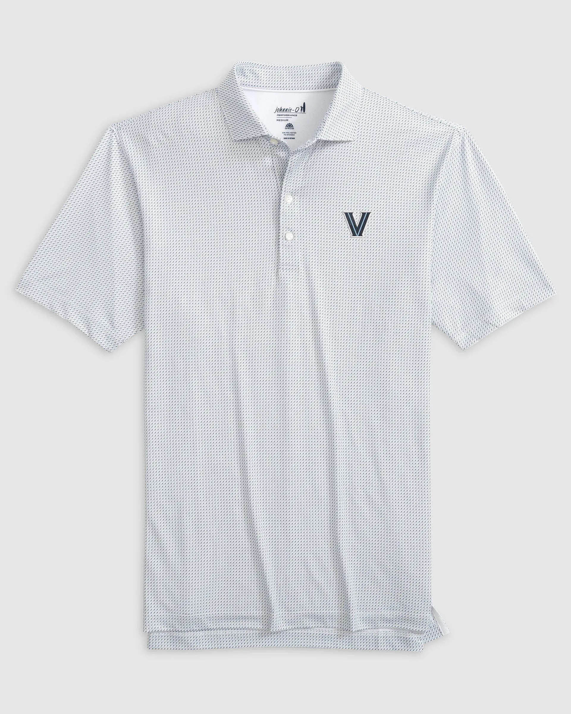 Villanova Tee Time Printed Performance Jersey Polo sold by Johnnie-O