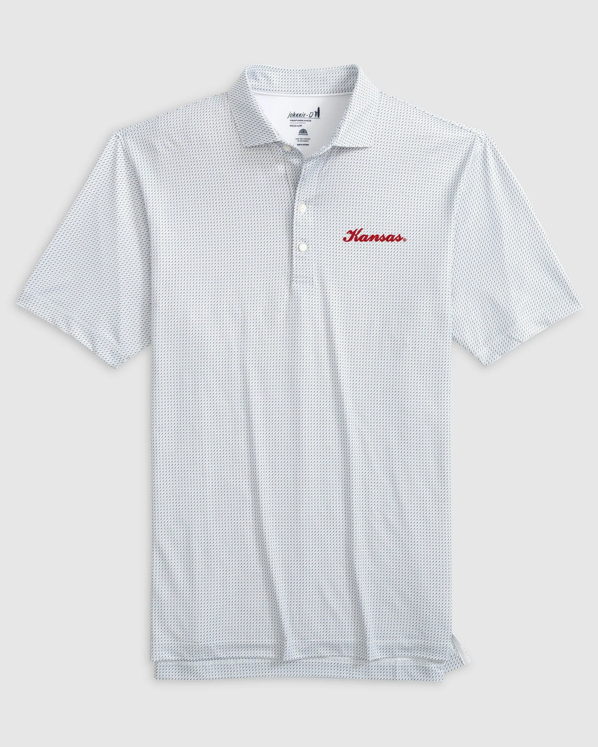 Kansas Tee Time Printed Performance Jersey Polo - Script Logo sold by Johnnie-O
