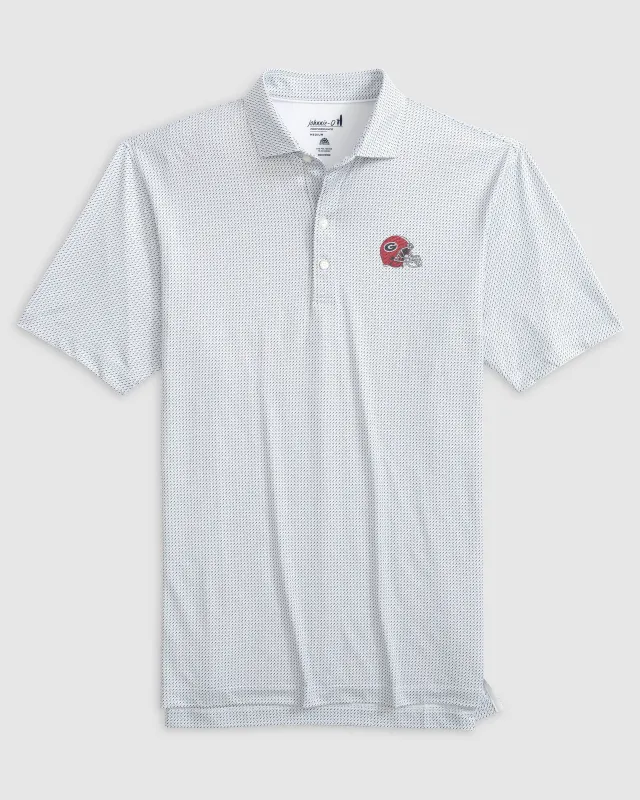 Georgia Tee Time Printed Performance Jersey Polo- Helmet Logo sold by Johnnie-O