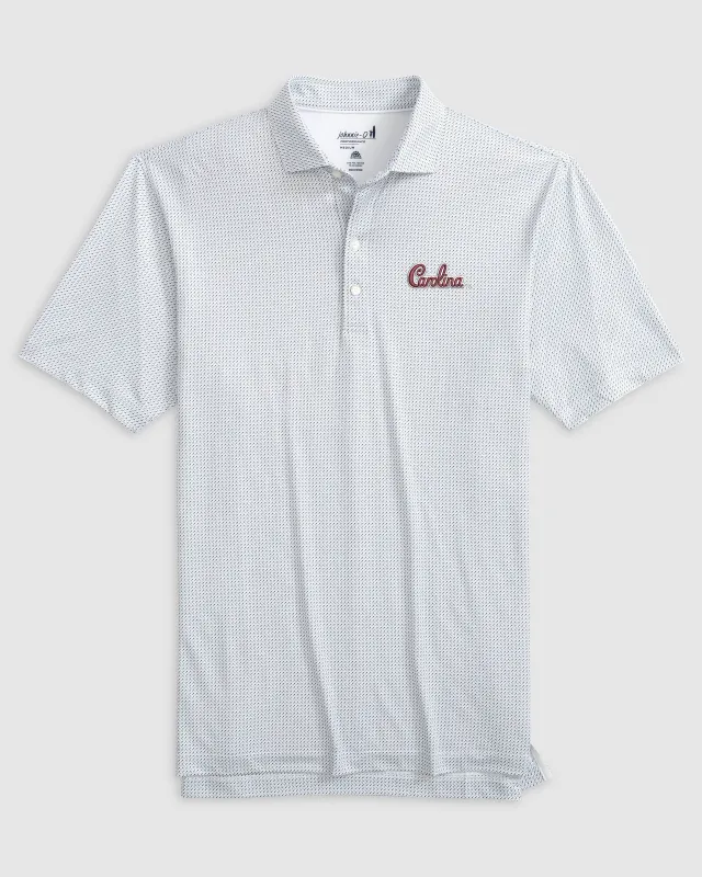 South Carolina Tee Time Printed Performance Jersey Polo - Script Logo sold by Johnnie-O