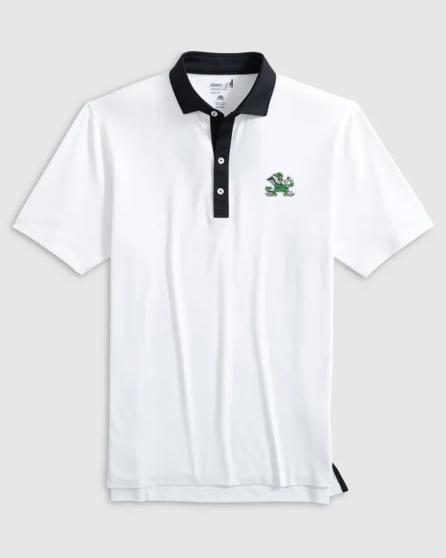 Notre Dame Ramos Performance Jersey Polo - Leprechaun Logo sold by Johnnie-O