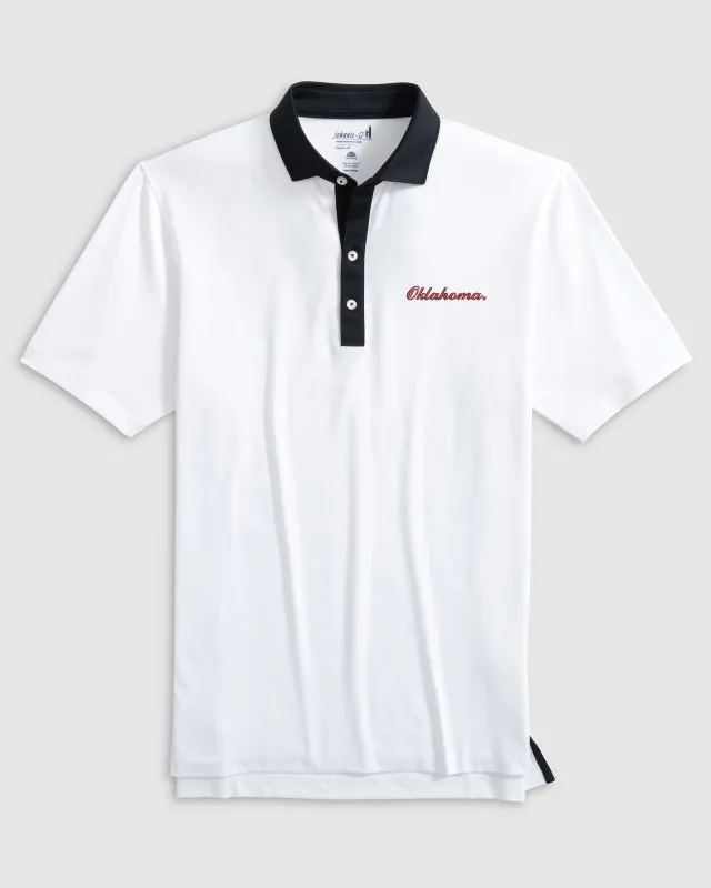 Oklahoma Ramos Performance Jersey Polo - Script Logo sold by Johnnie-O
