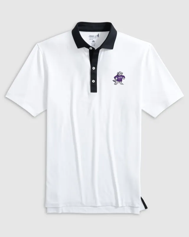 Texas Christian Ramos Performance Jersey Polo - Vault Logo sold by Johnnie-O