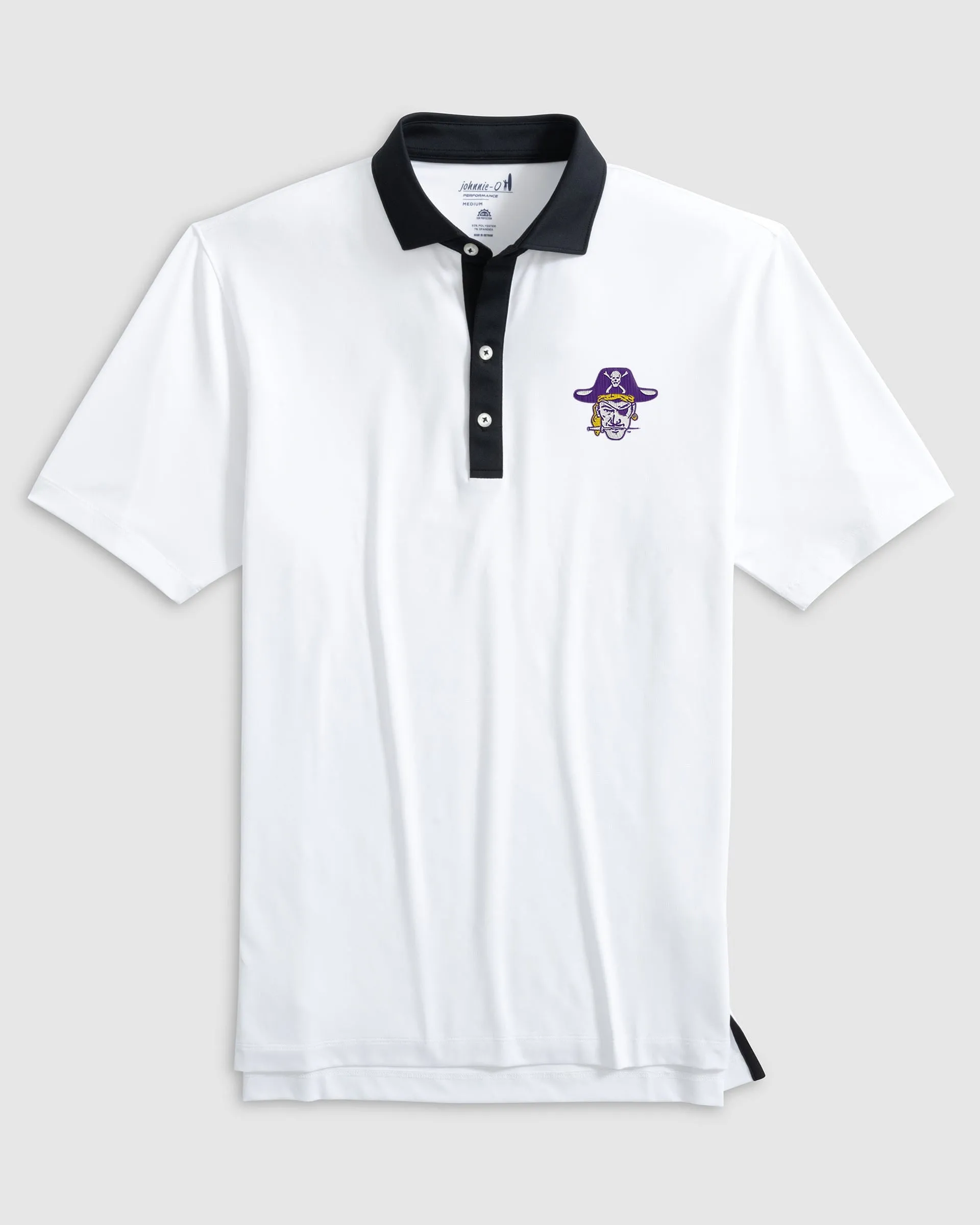 East Carolina Ramos Performance Jersey Polo - Vault Logo sold by Johnnie-O