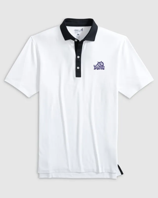 Texas Christian Ramos Performance Jersey Polo - Horned Frog Logo sold by Johnnie-O