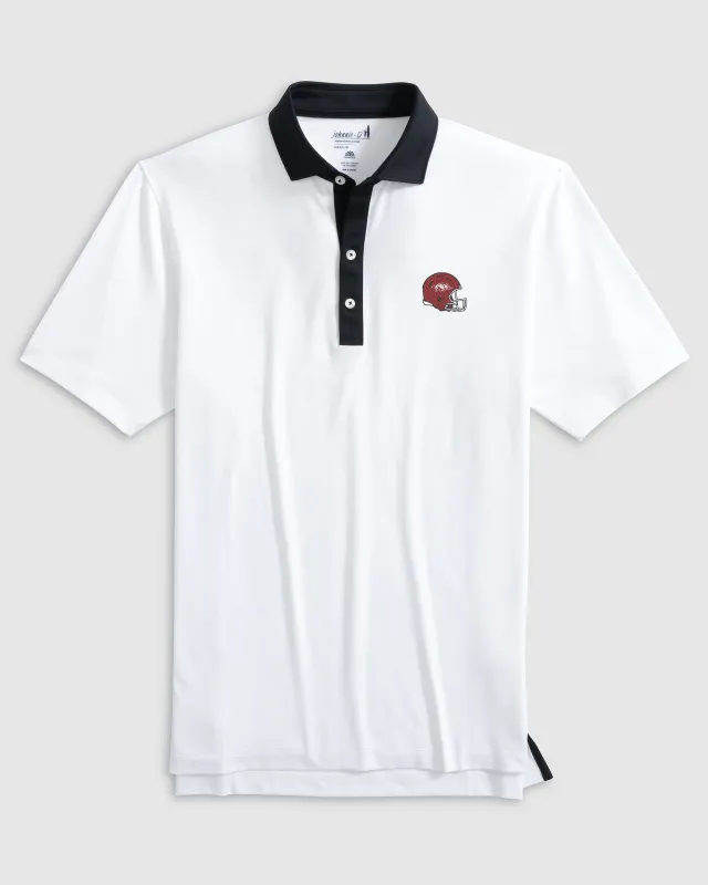 Arkansas Ramos Performance Jersey Polo - Helmet Logo sold by Johnnie-O