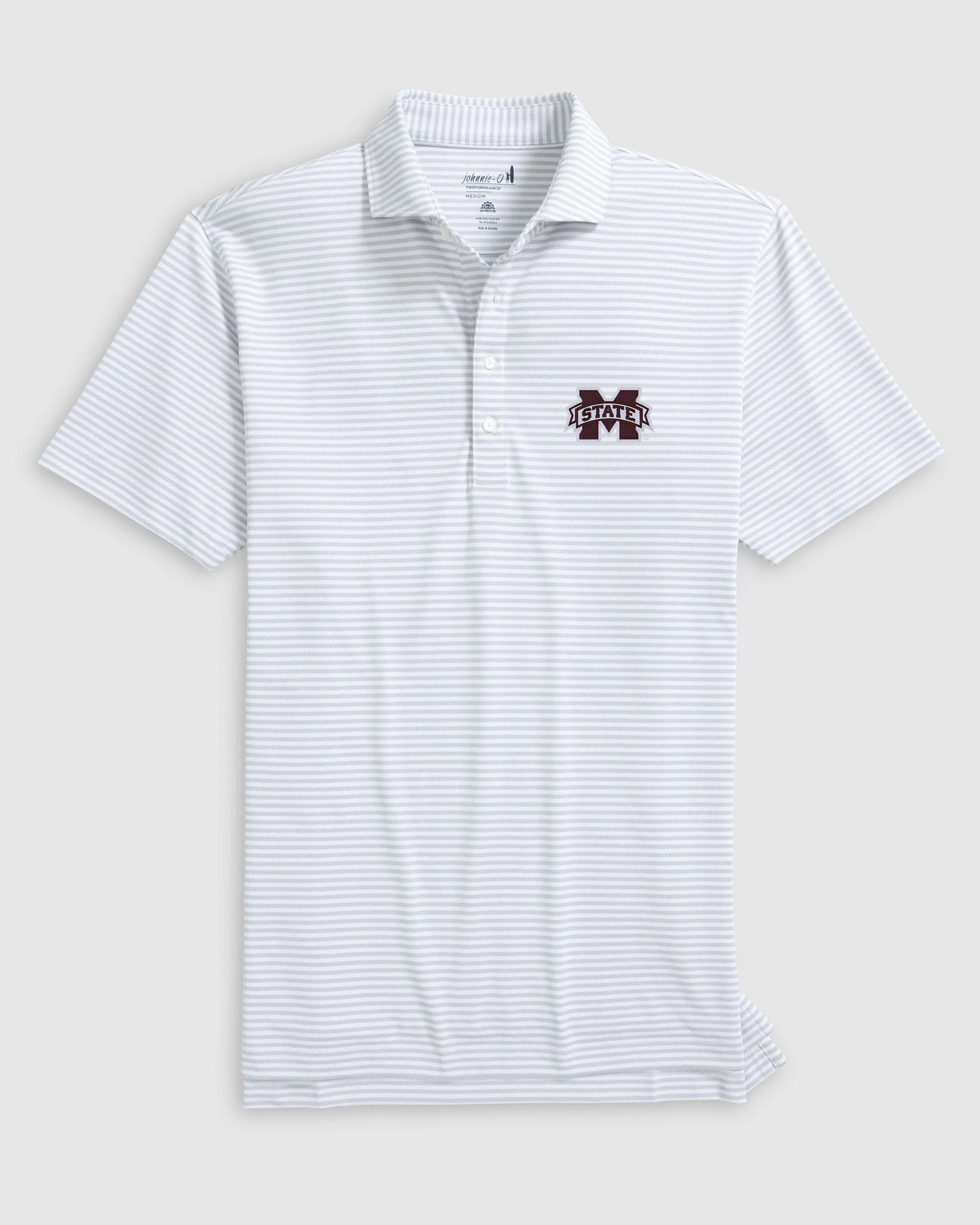 Mississippi State Stetsons Striped Performance Mesh Polo sold by Johnnie-O product image thumbnail 3